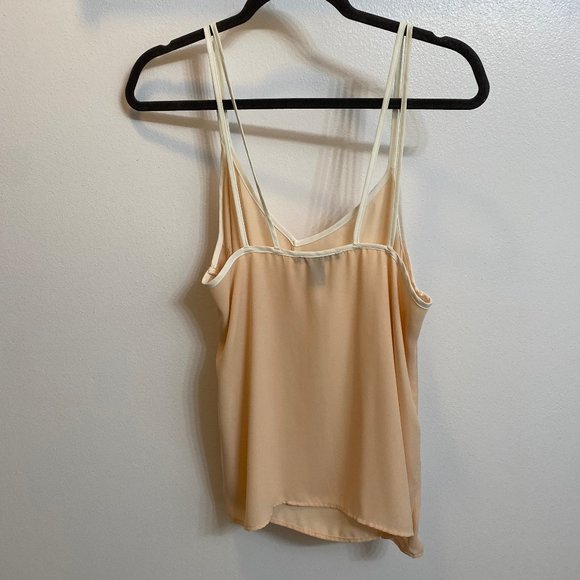 NWOT F21 tank top peach and white size large - Picture 2 of 4